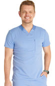 Cherokee Men's V-Neck Zip Pocket Scrub Top CK718A