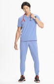 Infinity Men's Partial Zip V-Neck Scrub Top IN702A