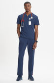 Infinity Men's Partial Zip V-Neck Scrub Top IN702A