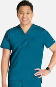 Cherokee Workwear Men's Mesh Trim Scrub Top WW751