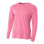 A4 Cooling Performance Youth Long Sleeve Crew PINK Primary