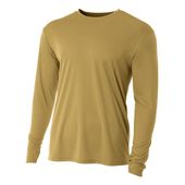 A4 Cooling Performance Youth Long Sleeve Crew VEGAS GOLD Primary