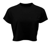 BAW Womens Short Sleeve Crop T-Shirt PC155 BLACK Primary