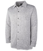 Charles River Apparel Heathered Fleece Snap Shacket 1497