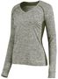 Womens Coolcore Long Sleeve Heathered T Shirt (Kelly or Olive) OLIVE HEATHER Primary