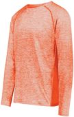  Youth Coolcore Long Sleeve Heathered Crew Neck T Shirt ORANGE HEATHER Primary