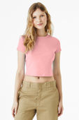Bella+Canvas Women's Micro Rib Baby Tee 1010 SOLID PINK BLEND Primary