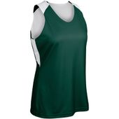 Champro Swish Basketball Jersey Womens Girls Outside: FOREST GREEN/WHITE, Inside: WHITE/FOREST GREEN Primary