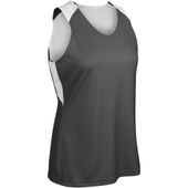 Champro Swish Basketball Jersey Womens Girls Outside: CHARCOAL/WHITE, Inside: WHITE/CHARCOAL Primary