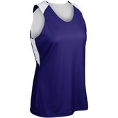 Champro Swish Basketball Jersey Womens Girls Outside: PURPLE/WHITE, Inside: WHITE/PURPLE Primary