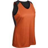 Champro Swish Basketball Jersey Womens Girls Outside: ORANGE/BLACK, Inside: BLACK/ORANGE Primary