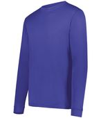 Adult/ Youth Tear Away Label, Wicking Long Sleeve T-Shirt PURPLE (HLW) Primary