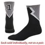 Adult (AL), Cushoned Calf Length Team Numbered "Lightning" Socks (Each)