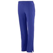 Womens 4-Way Stretch, Elastic Waistband w/Drawcord Ziped Lower Leg Warm-Up Pants