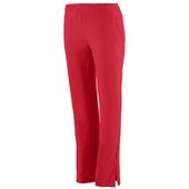 Womens 4-Way Stretch, Elastic Waistband w/Drawcord Ziped Lower Leg Warm-Up Pants