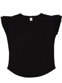 Rabbit Skins Toddler Girls Flutter Sleeve T 3339