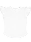 Rabbit Skins Toddler Girls Flutter Sleeve T 3339