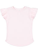 Rabbit Skins Toddler Girls Flutter Sleeve T 3339