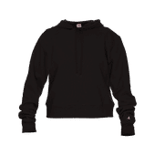 Badger Athletic Fleece Women's Crop Hoodie 126100 BLACK Primary
