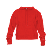 Badger Athletic Fleece Women's Crop Hoodie 126100 RED Primary