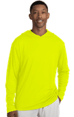 Blue Generation Adult Long Sleeve Hooded Tee Bg7310 OPTIC YELLOW Primary