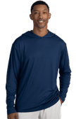 Blue Generation Adult Long Sleeve Hooded Tee Bg7310 NAVY Primary