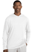 Blue Generation Adult Long Sleeve Hooded Tee Bg7310 WHITE Primary