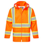 Portwest Hi-Vis X Back Contrast Tape Rain Jacket CA400