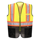Portwest Frisco Hi-Vis X Back Contrast Executive Vest US395