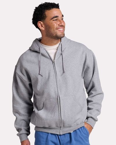 Jerzees Rugged Full-Zip Hooded Sweatshirt JER-Z12MR. Decorated in seven days or less.