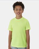 Hanes Cool Dri Youth Cotton Touch T-Shirt HAN-484Y SAFETY GREEN Primary