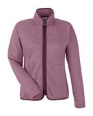 Core365 Women's Venture Heathered Stripe Full-Zip Jacket CE72W
