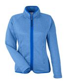 Core365 Women's Venture Heathered Stripe Full-Zip Jacket CE72W