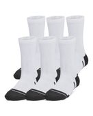 Under Armour Performance Tech Kids' 6-Pack Crew Socks 1387056