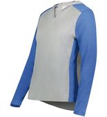 Ladies Gameday Vintage Hoodie 6902 GREY HEATHER/ROYAL HEATHER Primary