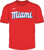 Nike MLB Adult Short Sleeve Dri-Fit Crew Neck Tee Miami Marlins N223