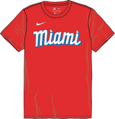 Nike MLB Youth Short Sleeve Dri-Fit Crew Neck Tee Miami Marlins NY23