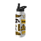 Logo Brands Iowa 34Oz Native Quencher Bottle 155-S34qb-63 Iowa Hawkeyes