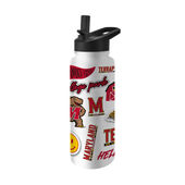 Logo Brands Maryland 34Oz Native Quencher Bottle 167-S34qb-63 Maryland Terrapins