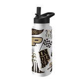 Logo Brands Purdue 34Oz Native Quencher Bottle 201-S34qb-63 Purdue Boilermakers