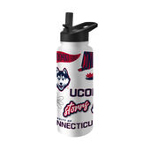 Logo Brands Uconn 34Oz Native Quencher Bottle 226-S34qb-63 Connecticut Huskies