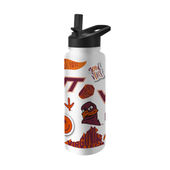Logo Brands Virginia Tech 34Oz Native Quencher Bottle 235-S34qb-63 Virginia Tech Hokies