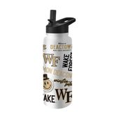 Logo Brands Wake Forest 34Oz Native Quencher Bottle 236-S34qb-63 Wake Forest Demon Deacons