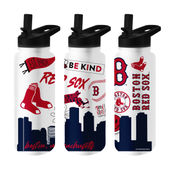 Logo Brands Boston Red Sox 34Oz Native Quencher Bottle 505-S34qb-63 Boston Red Sox