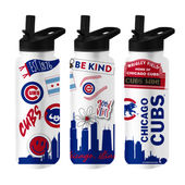 Logo Brands Chicago Cubs 34Oz Native Quencher Bottle 506-S34qb-63 Chicago Cubs