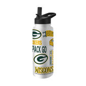 Logo Brands Green Bay Packers 34Oz Native Quencher Bottle 612-S34qb-63 Green Bay Packers