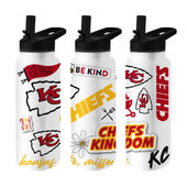 Logo Brands Kansas City Chiefs 34Oz Native Quencher Bottle 616-S34qb-63 Kansas City Chiefs