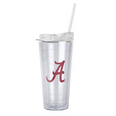 Logo Brands Alabama 22Oz Flipside Dbl Wall Clear Tumbler 102-Pd22ct-34 Alabama Crimson Tide