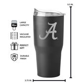 Logo Brands Alabama 30Oz Etch Powder Coat Tumbler 102-S30pt-Blk-9 Alabama Crimson Tide