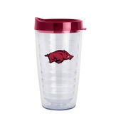 Logo Brands Arkansas 16Oz Flipside Dbl Wall Clear Tumbler 108-Pd16ct-34 Arkansas Razorbacks